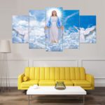 Canvas Art on 5 panel - Mother Mary
