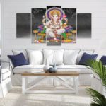Canvas Art on 5 panel - Lord Ganesha