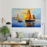 Ship In Dawn Canvas Art On 1 Panel